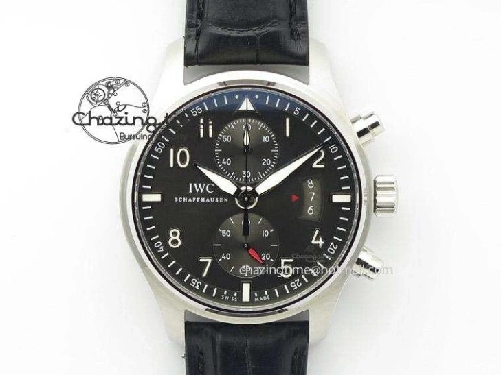 MIROTIME 0820 Durable Big Pilot 5019 Ceramic Case Black Dial Green Markers Asian 23J 7396